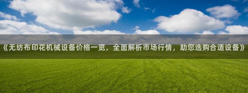 金年会电子平台：《无纺布印花机械设备价格一览，全面解析市场行情，助您选购合适设备》