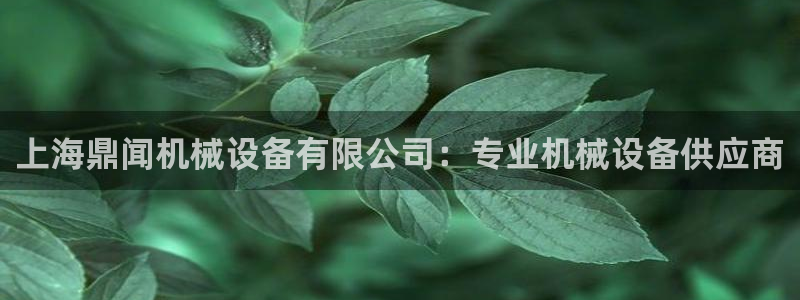 金年会网登录平台入口：上海鼎闻机械设备有限公司：专业机械设备供应商