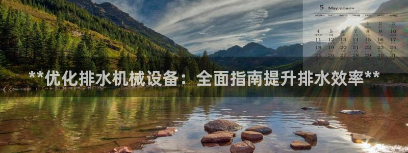 金年会 金字招牌诚信至上：**优化排水机械设备：全面指南提升排水效率**