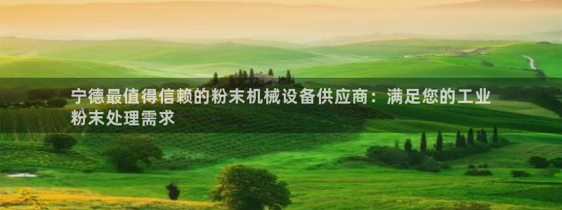 金年会 金字招牌诚信至上在线：宁德最值得信赖的粉末机械设备供应商：满足您的工业
粉末处理需求