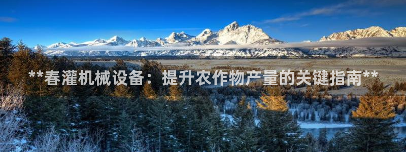金年会体育官方：**春灌机械设备：提升农作物产量的关键指南**