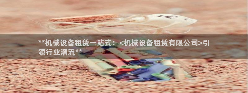金年会体育官方app下载安卓：**机械设备租赁一站式：<机械设备租赁有限公司>引
领行业潮流**