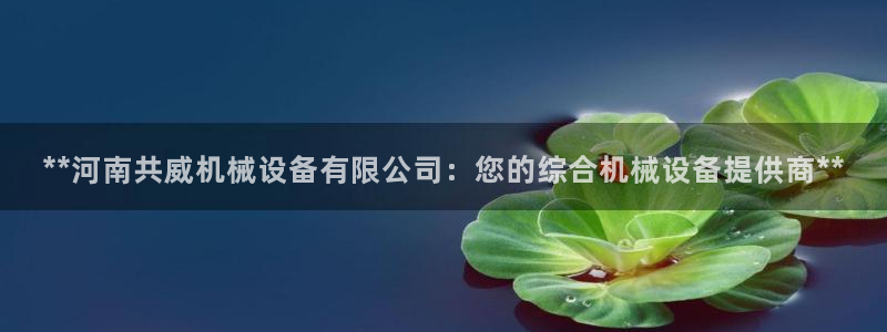 金年会体育黑：**河南共威机械设备有限公司：您的综合机械设备提供商**